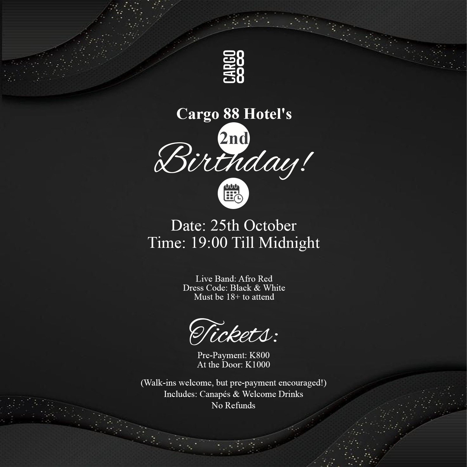 Cargo 88 Hotel 2nd Birthday